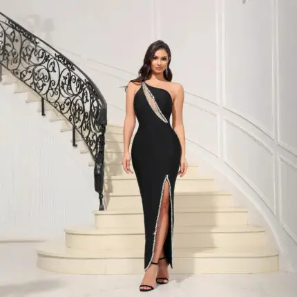 Handmade Drill Chain Backless Dress